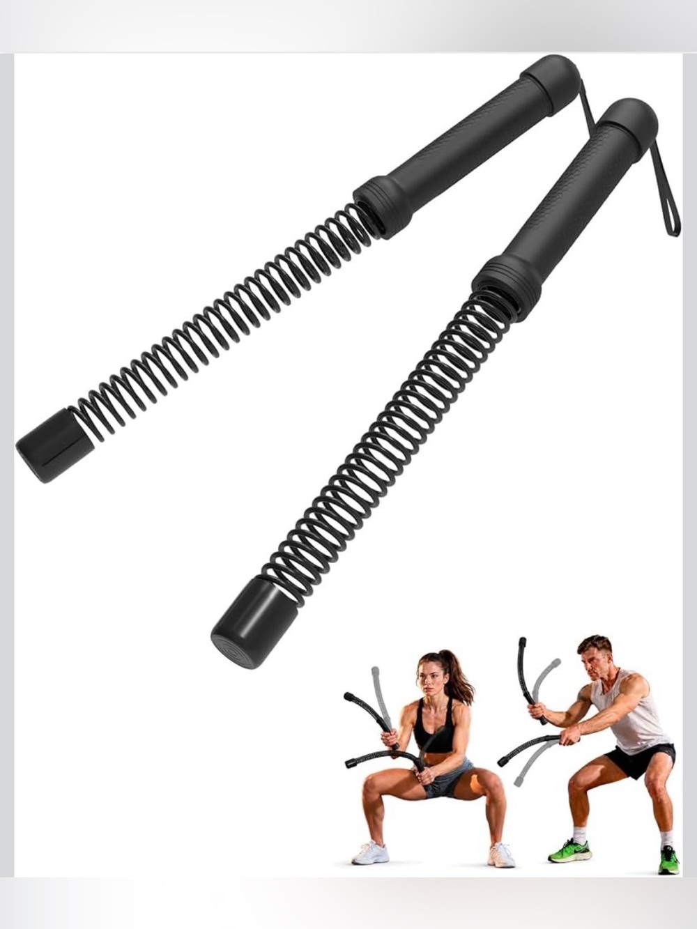 New Open Box Pair of 2-in-1 Cordless Battle Ropes, Ropeless Battle Ropes for Ho